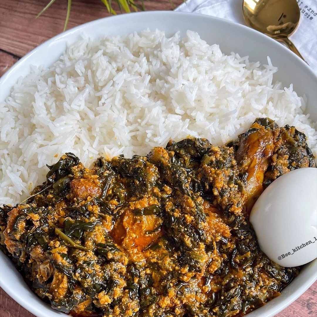 Plain Rice & Palava Sauce